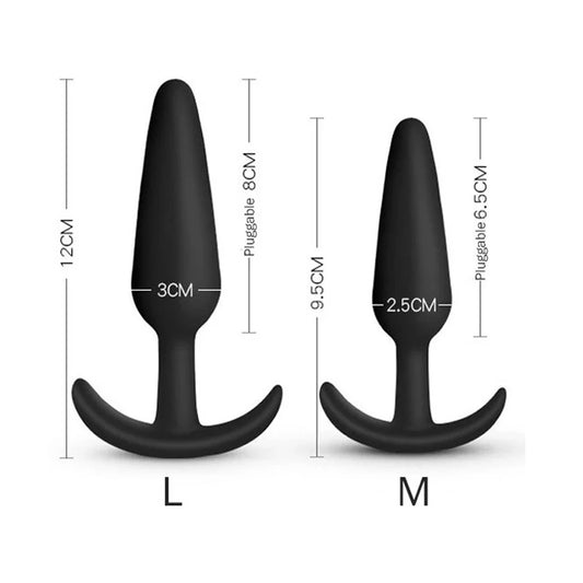 3 Different Size Anal Plug Soft Silicone Anal Butt Plug Stimulator Adult Sex Toys for MenWomen Prostate Massager Anal Trainer