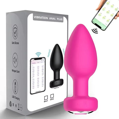 App-Controlled Silicone Massage Plug – Remote Vibration Device