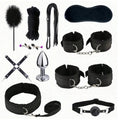 Sex Toy BDSM Leather Whip Plush Sex Handcuffs Nipple Clamps Whip Spanking Sex Metal Anal Plug Butt Bdsm Bondage Adult Games18+