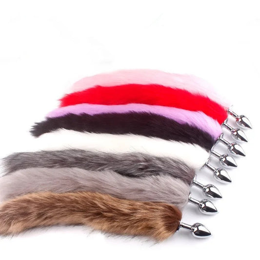 BDSM Fox Tail Anal Plug Sex Anal Toy Butt Plug For Women Adult Sex Toy Stainles Steel Anal Plug Smooth Butt Plug Cosplay Sex Toy