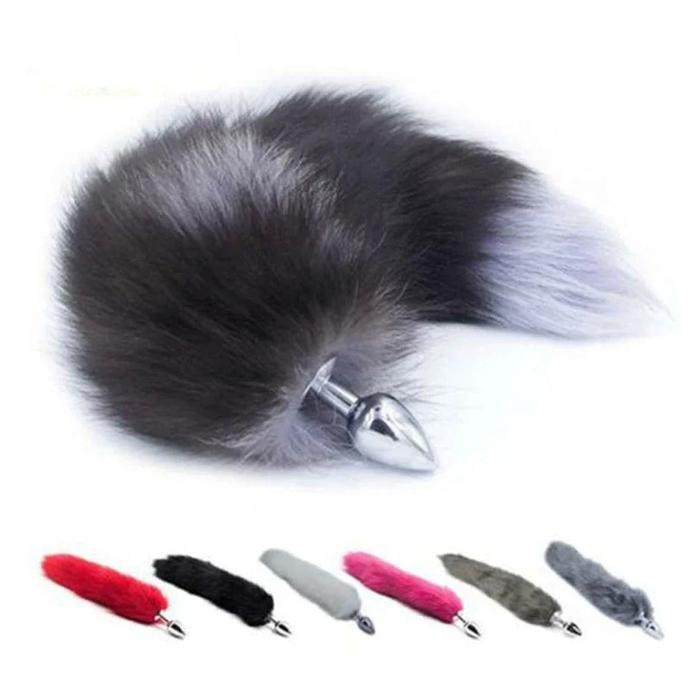 BDSM Fox Tail Anal Plug Sex Anal Toy Butt Plug For Women Adult Sex Toy Stainles Steel Anal Plug Smooth Butt Plug Cosplay Sex Toy