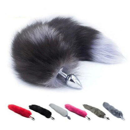 BDSM Fox Tail Anal Plug Sex Anal Toy Butt Plug For Women Adult Sex Toy Stainles Steel Anal Plug Smooth Butt Plug Cosplay Sex Toy