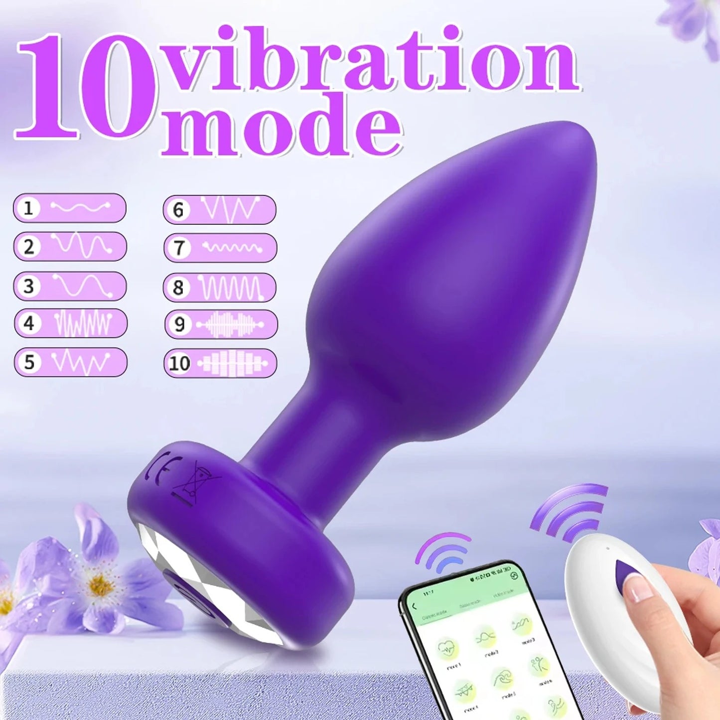 App-Controlled Silicone Massage Plug – Remote Vibration Device