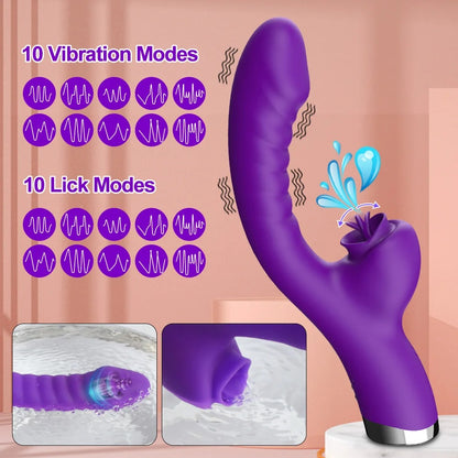 2-in-1 Silicone Clitoral & G-Spot Stimulator – Dual Massage Device