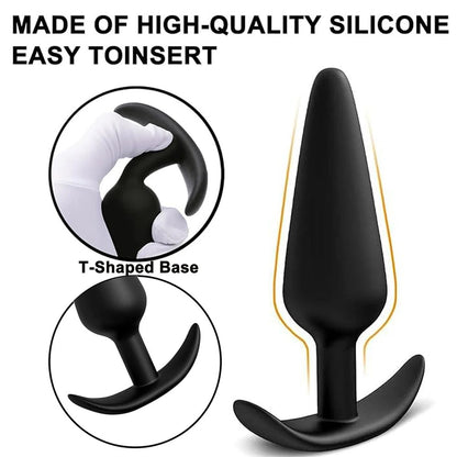3 Different Size Anal Plug Soft Silicone Anal Butt Plug Stimulator Adult Sex Toys for MenWomen Prostate Massager Anal Trainer