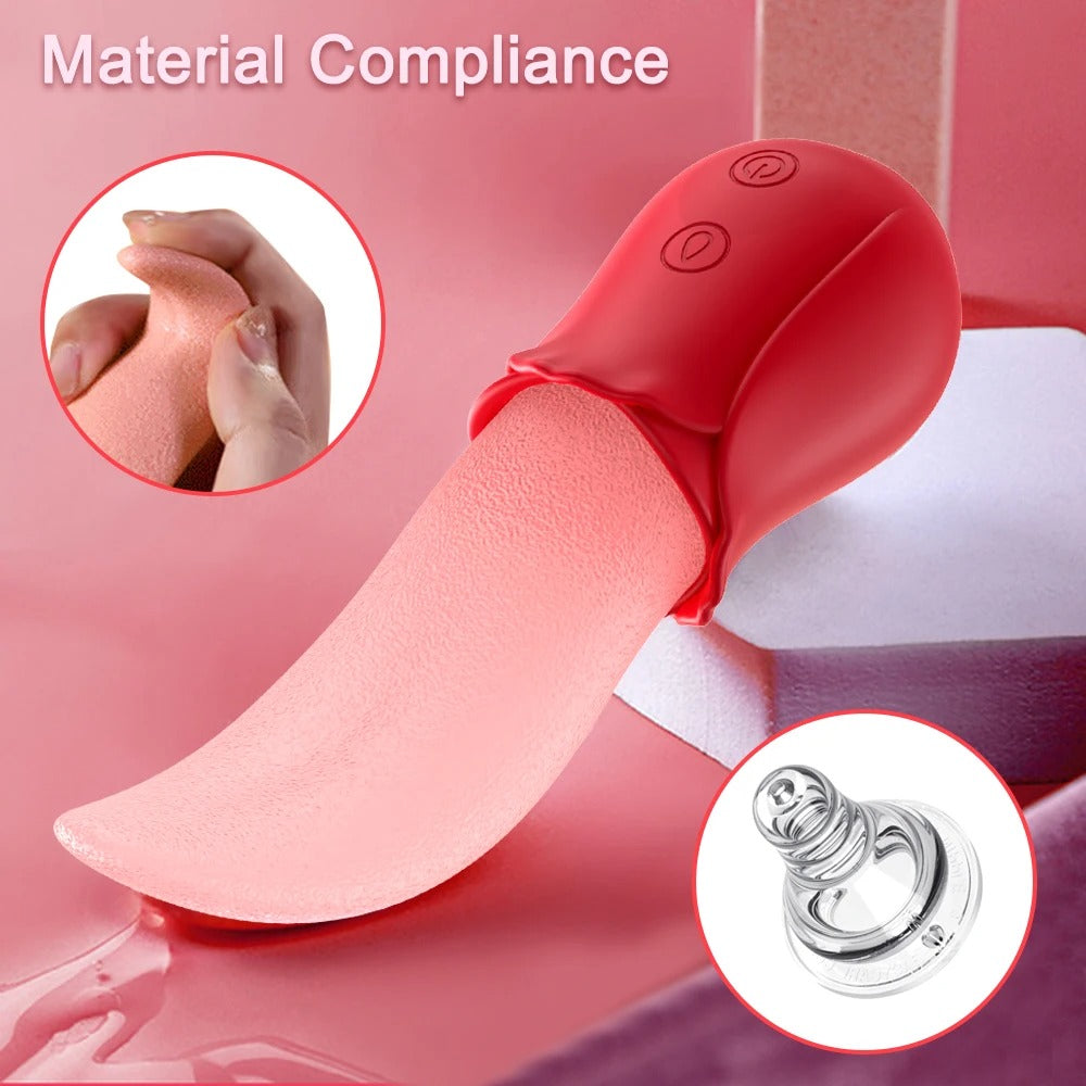 Rose-Shaped Clitoral & Nipple Stimulation Massager – Soft Silicone Wellness Device