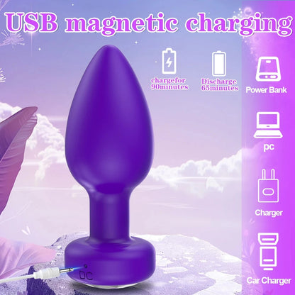 App-Controlled Silicone Massage Plug – Remote Vibration Device