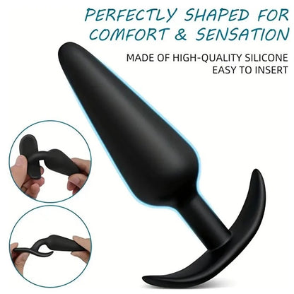 3 Different Size Anal Plug Soft Silicone Anal Butt Plug Stimulator Adult Sex Toys for MenWomen Prostate Massager Anal Trainer