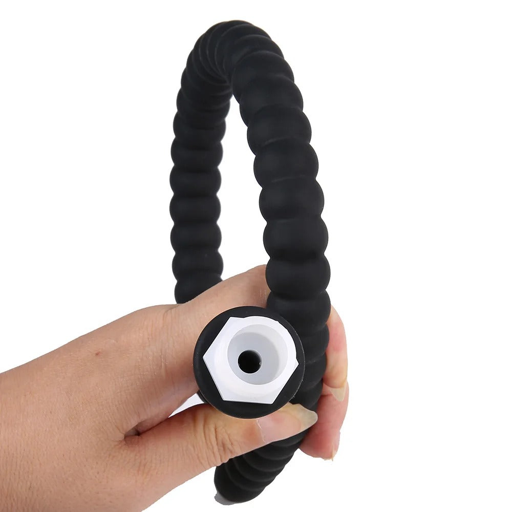 Deep Anal Plug Washing Tube Long Buttplug Cleaning Accessories Sex Toys For WomenMen Couples Vaginal Anus Shower Silicone Plug