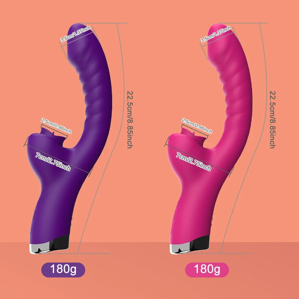 2-in-1 Silicone Clitoral & G-Spot Stimulator – Dual Massage Device