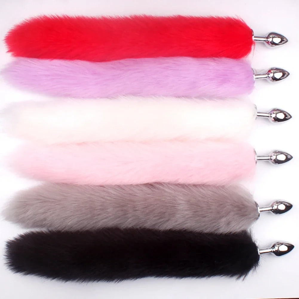 BDSM Fox Tail Anal Plug Sex Anal Toy Butt Plug For Women Adult Sex Toy Stainles Steel Anal Plug Smooth Butt Plug Cosplay Sex Toy