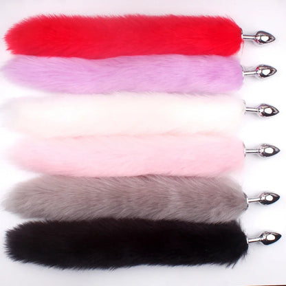 BDSM Fox Tail Anal Plug Sex Anal Toy Butt Plug For Women Adult Sex Toy Stainles Steel Anal Plug Smooth Butt Plug Cosplay Sex Toy