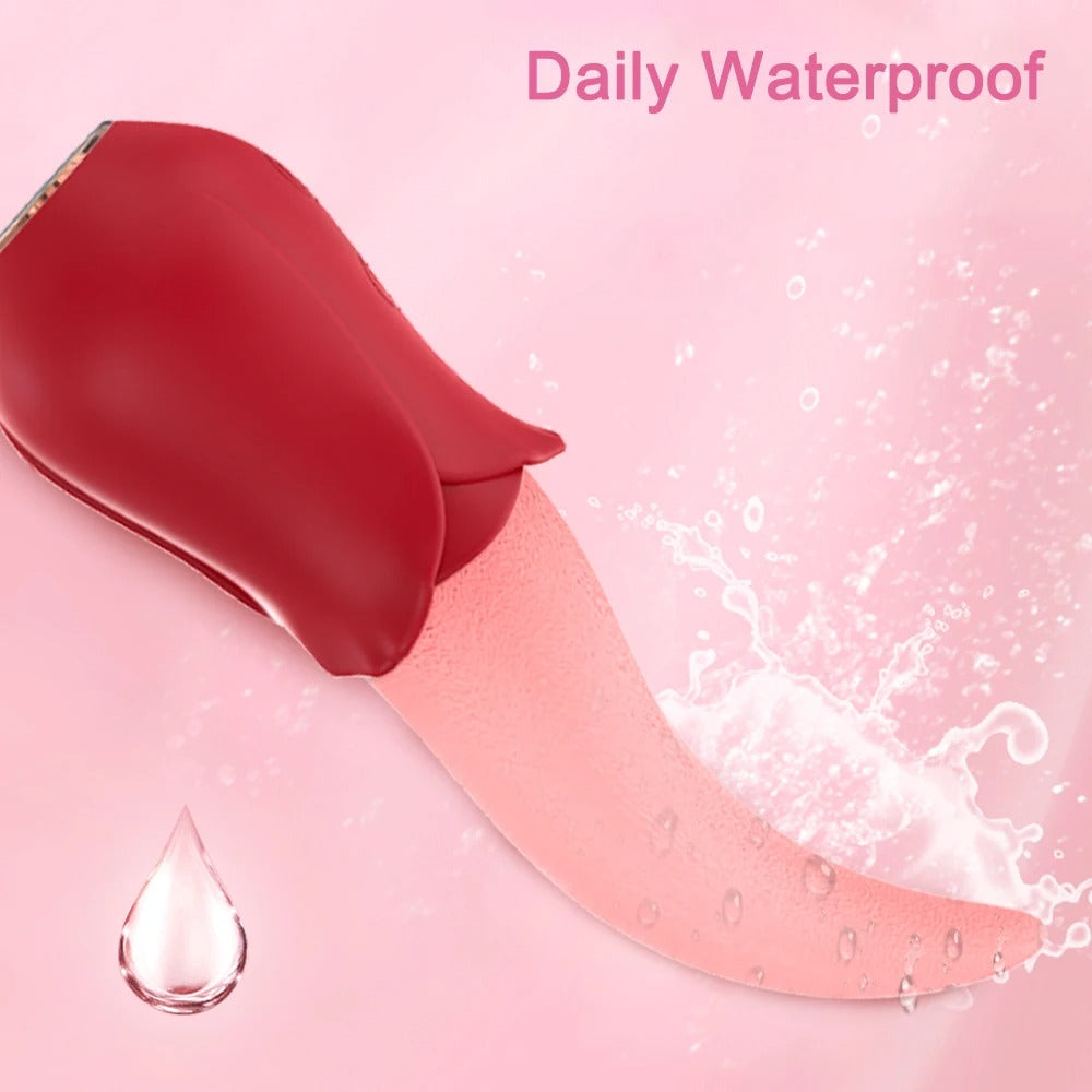 Rose-Shaped Clitoral & Nipple Stimulation Massager – Soft Silicone Wellness Device