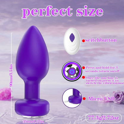 App-Controlled Silicone Massage Plug – Remote Vibration Device