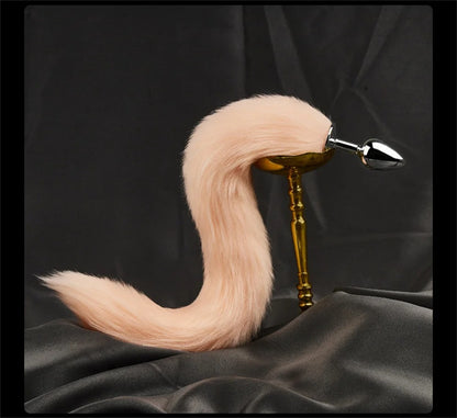 BDSM Fox Tail Anal Plug Sex Anal Toy Butt Plug For Women Adult Sex Toy Stainles Steel Anal Plug Smooth Butt Plug Cosplay Sex Toy