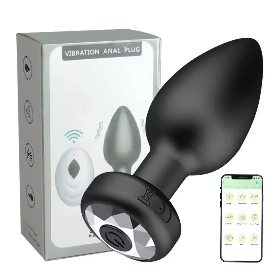 App-Controlled Silicone Massage Plug – Remote Vibration Device