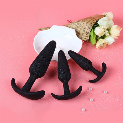 3 Different Size Anal Plug Soft Silicone Anal Butt Plug Stimulator Adult Sex Toys for MenWomen Prostate Massager Anal Trainer
