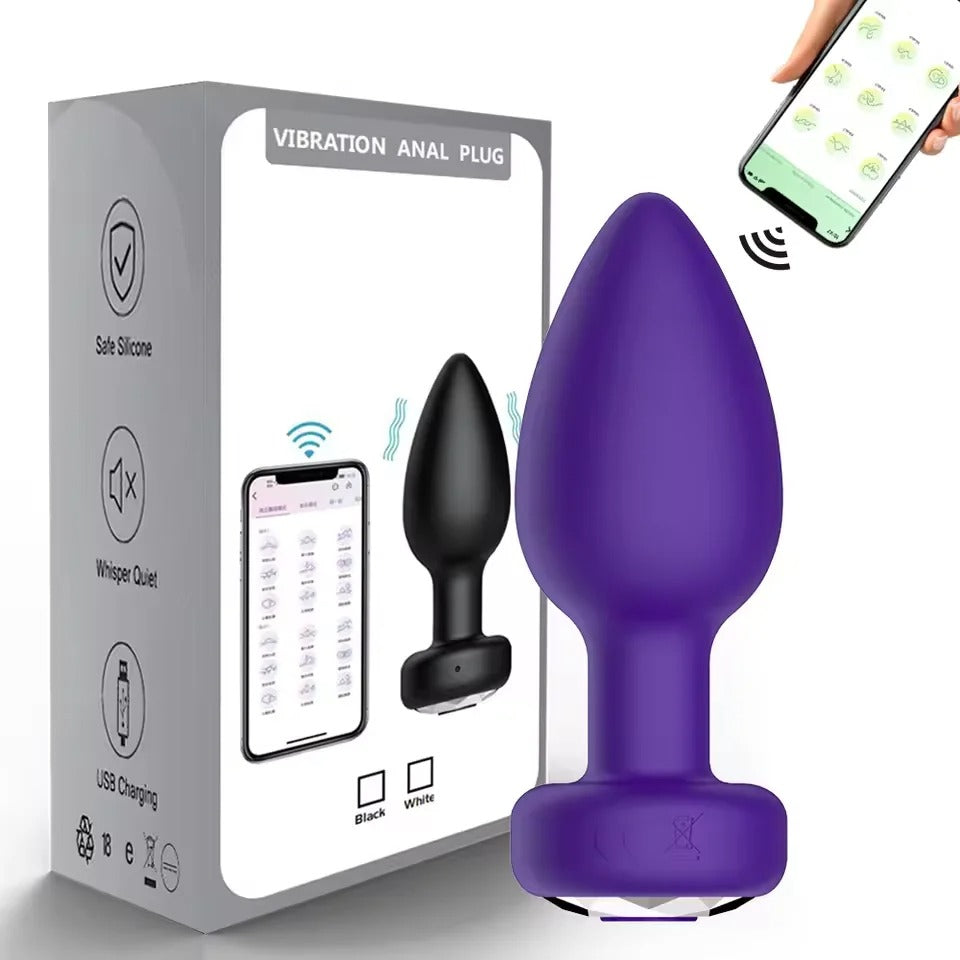 App-Controlled Silicone Massage Plug – Remote Vibration Device